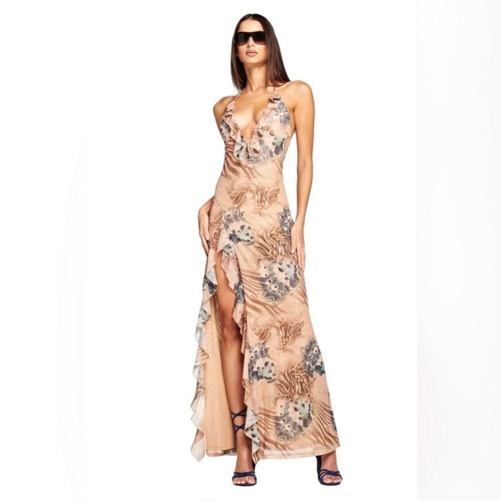 I.AM.GIA KIERRA MAXI DRESS - TAN BUTTERFLY